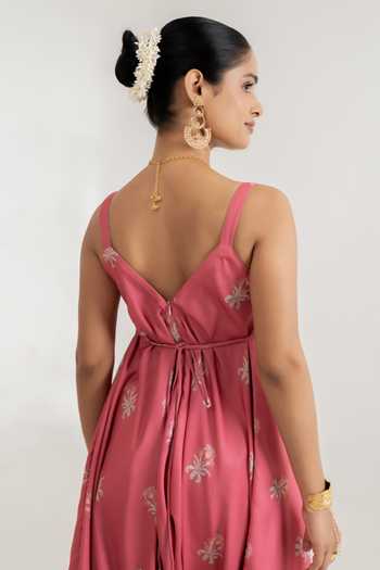 Shop_Pasha India_Pink Dusty Rose Print Jumpsuit _Online_at_Aza_Fashions