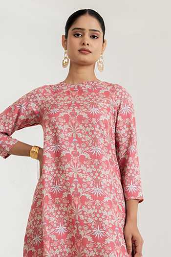 Pasha India_Pink Dusty Rose Dhoti Jumpsuit _at_Aza_Fashions