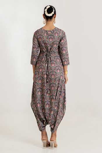 Pasha India Botanica Print Dhoti Jumpsuit 