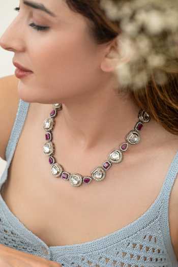 Do Taara Polki & Zircon Studded Necklace 