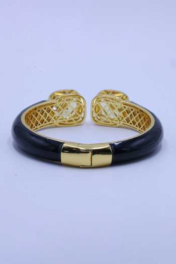 Moh-Maya By Disha Khatri_Black Citrine Stones Zircon Bracelet _Online_at_Aza_Fashions
