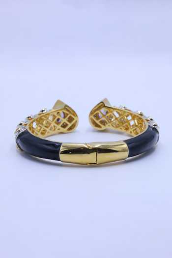 Moh-Maya By Disha Khatri_Gold Plated Amethyst Zircon Bracelet _Online_at_Aza_Fashions