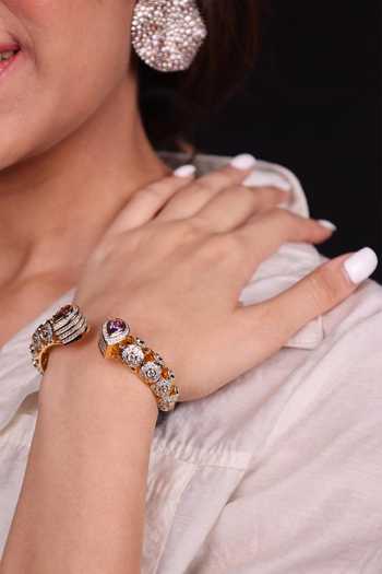 Moh-Maya By Disha Khatri Amethyst Zircon Bracelet 