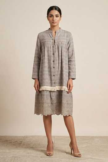 Two Sisters By Gyans Haze Handloom Dress 