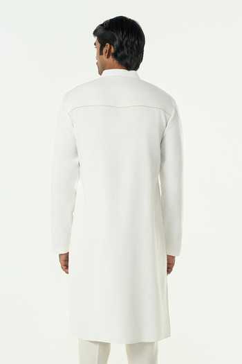 Line Out Line Grill Grid Tonal Cutdana Embroidered Kurta 