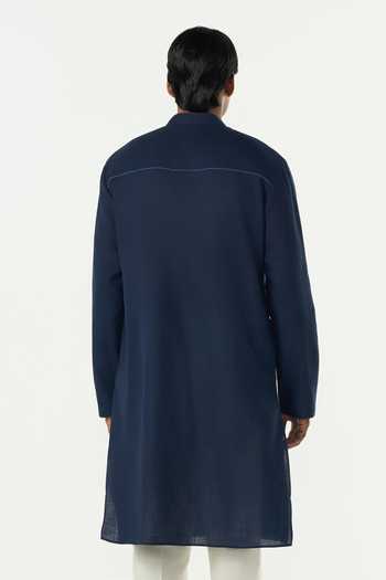 Line Out Line Grill Grid Contrast Cutdana Embroidered Kurta 