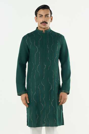 Line Out Line City Pulse Pitta Work Kurta 