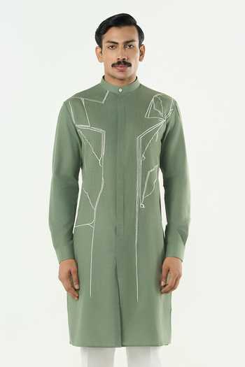 Line Out Line Classic Torrent Abstract Thread Work Kurta 
