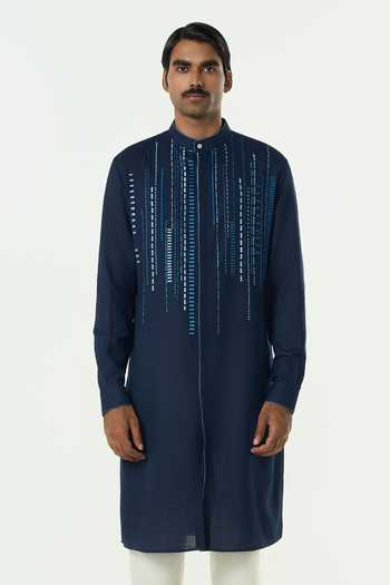 Line Out Line Lume City Tonal & Thread Embroidered Kurta 
