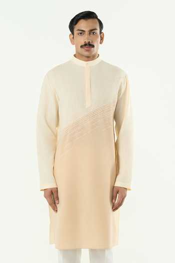 Line Out Line Hyperdrive Color Block Embroidered Kurta 