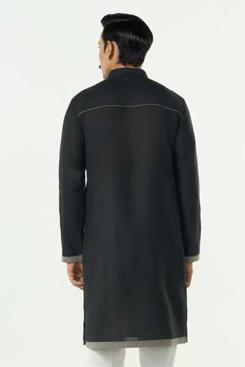 Line Out Line Circuit Pleated Patch Yoke Kurta 