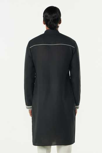 Line Out Line Crossbeam Contrast Patch Kurta 