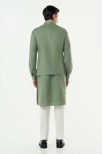 Shop_Line Out Line_Green Cotton Embroidery, Piping Warp Line Matka Bundi _Online_at_Aza_Fashions