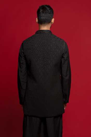 Sven Suits Thread Embroidered Bundi & Kurta Set 