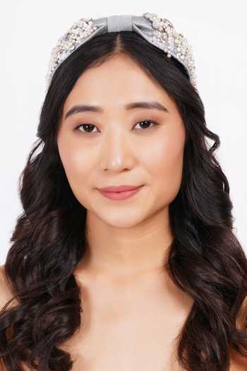 APT FOREVER_Grey Embroidery, Beads, Pearls, Pearlpatrator Delight Handmade Headband _Online_at_Aza_Fashions