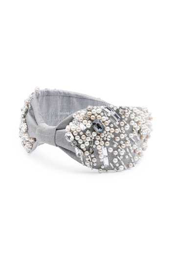 Shop_APT FOREVER_Grey Embroidery, Beads, Pearls, Pearlpatrator Delight Handmade Headband _Online_at_Aza_Fashions