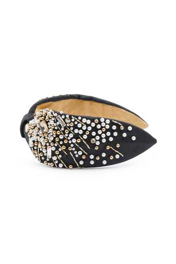 Buy_APT FOREVER_Black Beads, Pearls, Rhinestones Pearlpatrator Delight Beaded Headband _Online_at_Aza_Fashions