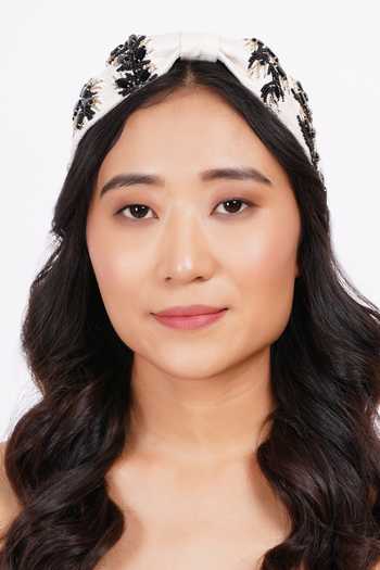 APT FOREVER_White Embroidery, Beads, Metallic Thread, Gilded Ivy Handmade Headband _at_Aza_Fashions