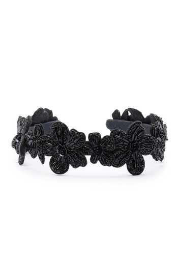 Buy_APT FOREVER_Black Beads, Rhinestones Magnolia Majesty Crown Headband _Online_at_Aza_Fashions