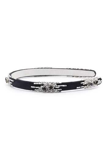 APT FOREVER Black Embroidery, Beads, Rhinestones Imperial Elegance Headband at Aza Fashions APT FOREVER_Black Embroidery, Beads, Rhinestones Imperial Elegance Headband _at_Aza_Fashions