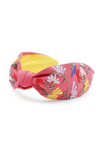 Buy_APT FOREVER_Red Embroidery, Beads, Rhinestones Whimsy Bloom Handmade Headband _Online_at_Aza_Fashions