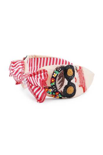 Shop_APT FOREVER_Multi Color Embroidery, Beads, Rhinestones Glam Girl Dramatic Handmade Headband _Online_at_Aza_Fashions