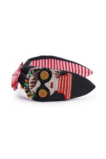 Buy_APT FOREVER_Black Sequins, Beads, Fabric Flowers Glam Girl Dramatic Handmade Headband _Online_at_Aza_Fashions