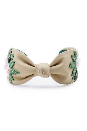 APT FOREVER Zen Mode Zebra Embroidered Cotton Headband 