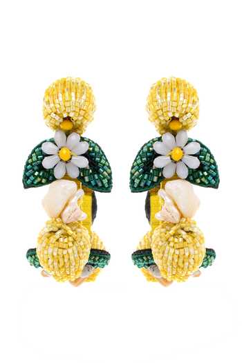APT FOREVER Lemon Zing Beaded Earrings 