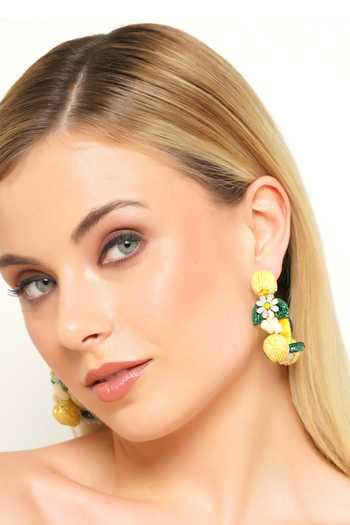 APT FOREVER Lemon Zing Beaded Earrings 
