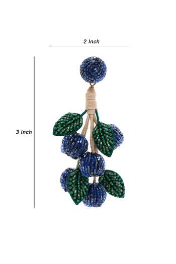 Buy_APT FOREVER_Blue Berrylicious Handmade Beaded Earrings _Online_at_Aza_Fashions