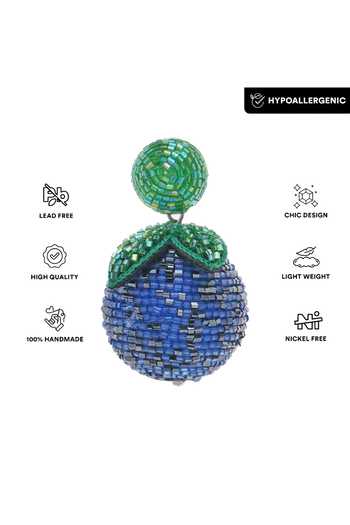 APT FOREVER_Blue Wild Berry Handmade Earrings _Online_at_Aza_Fashions