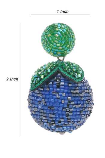 Buy_APT FOREVER_Blue Wild Berry Handmade Earrings _Online_at_Aza_Fashions