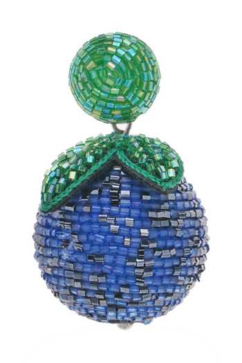 APT FOREVER_Blue Wild Berry Handmade Earrings _at_Aza_Fashions