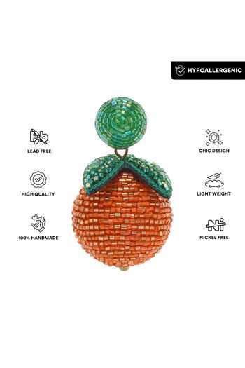 APT FOREVER_Orange Tangerine Twist Handmade Earrings _Online_at_Aza_Fashions