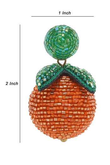 Shop_APT FOREVER_Orange Tangerine Twist Handmade Earrings _Online_at_Aza_Fashions