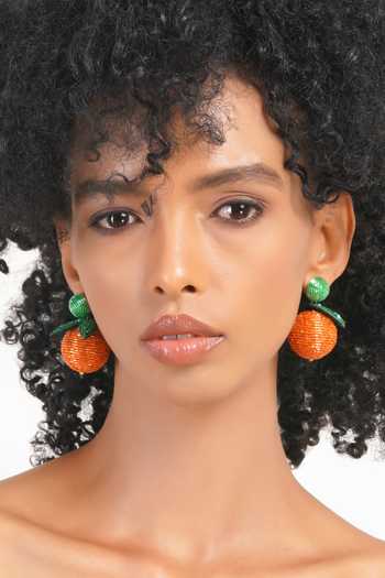 Buy_APT FOREVER_Orange Tangerine Twist Handmade Earrings 