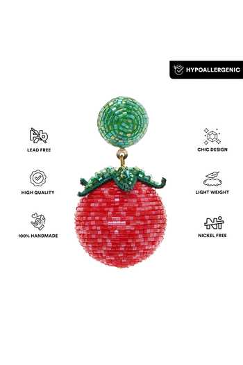APT FOREVER_Red Tomato Tango Handmade Earrings _Online_at_Aza_Fashions