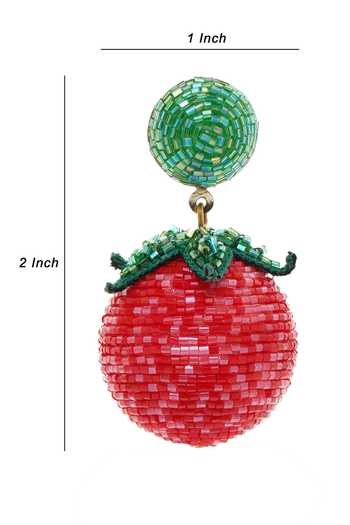 Buy_APT FOREVER_Red Tomato Tango Handmade Earrings _Online_at_Aza_Fashions