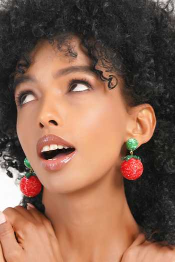 APT FOREVER_Red Tomato Tango Handmade Earrings _at_Aza_Fashions