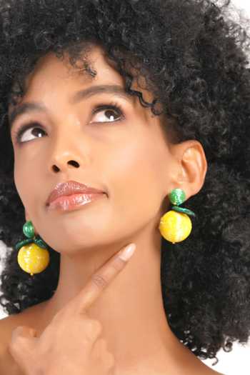 APT FOREVER Zesty Lemon Drop Handmade Earrings 
