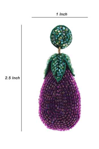 Buy_APT FOREVER_Purple Plucky Eggplant Handmade Earrings _Online_at_Aza_Fashions