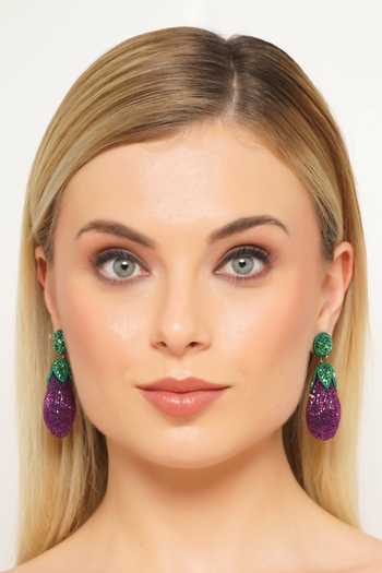 Buy_APT FOREVER_Purple Plucky Eggplant Handmade Earrings 