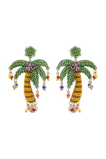APT FOREVER Tropical Palm Gem Handmade Earrings 