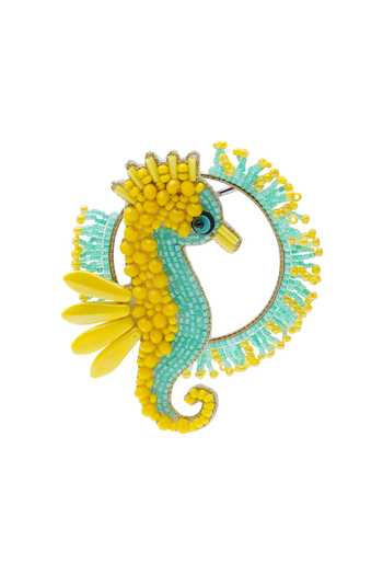 Shop_APT FOREVER_Yellow Pacific Seahorse Handmade Earrings _Online_at_Aza_Fashions