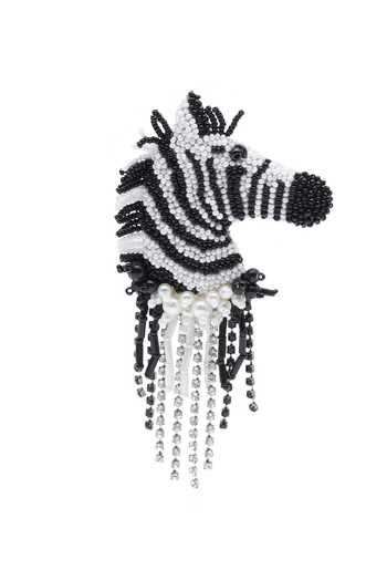 Shop_APT FOREVER_Black Zen Zebra Beaded Handmade Earrings _Online_at_Aza_Fashions