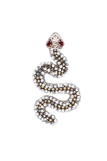 Shop_APT FOREVER_Silver Plated Ssslay Snake Beaded Earrings _Online_at_Aza_Fashions
