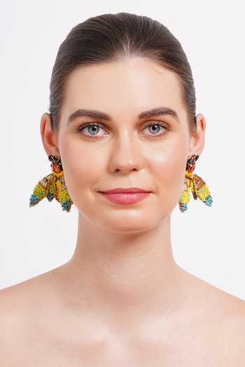 Buy_APT FOREVER_Yellow Bug Off Handmade Earrings _Online_at_Aza_Fashions