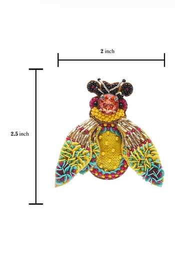 APT FOREVER_Yellow Bug Off Handmade Earrings _at_Aza_Fashions