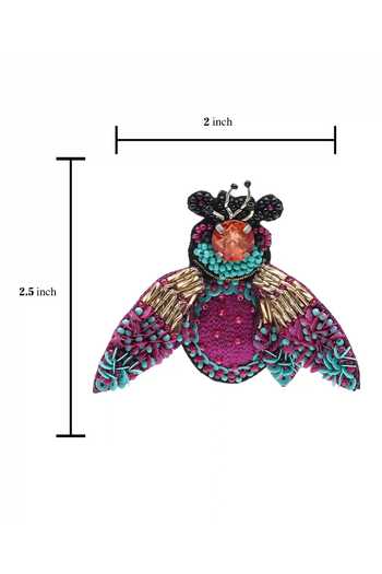 Shop_APT FOREVER_Magenta Bug Off Handmade Beaded Earrings _Online_at_Aza_Fashions